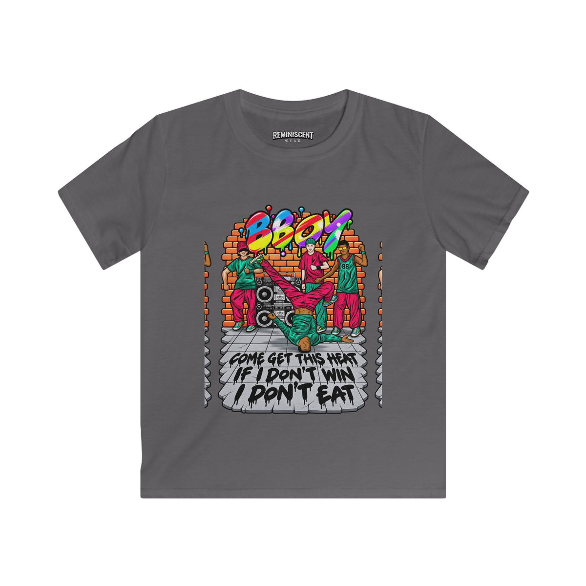 B-Boy: Come Get This Heat | Reminiscent Wear Youth Soft-style Tee