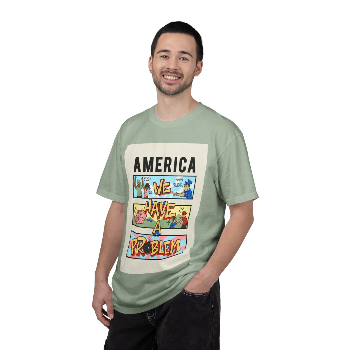 America We Have a Problem T-Shirt - Reminiscent Wear Graphic Tee