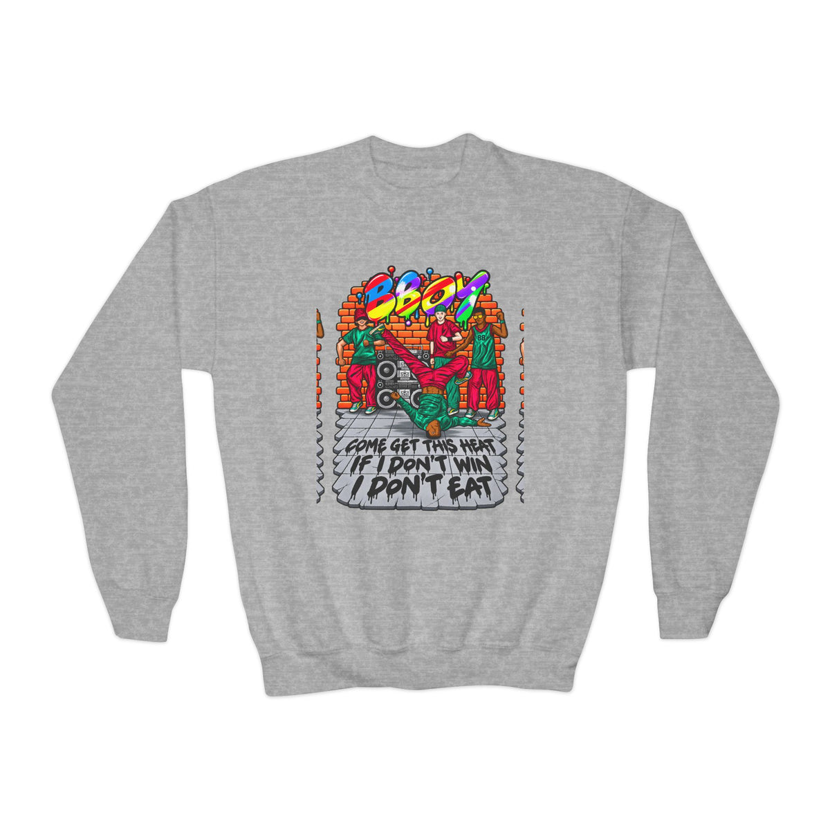 B-Boy: Come Get This Heat Youth Crewneck Sweatshirt | Reminiscent Wear