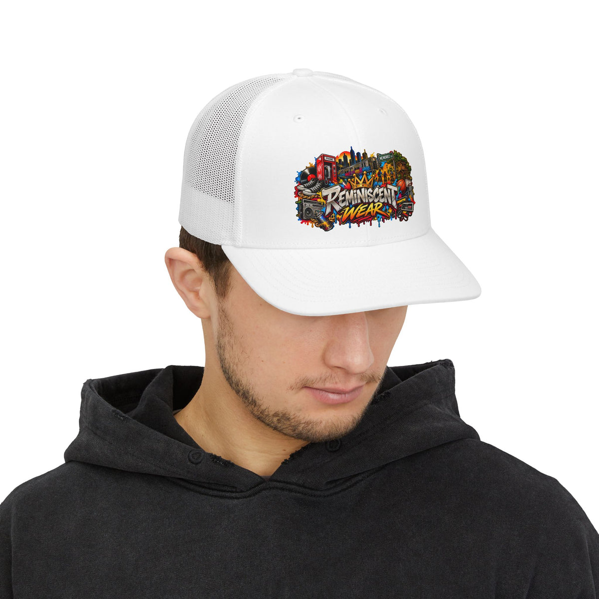 Reminiscent Wear Graphic Trucker Cap