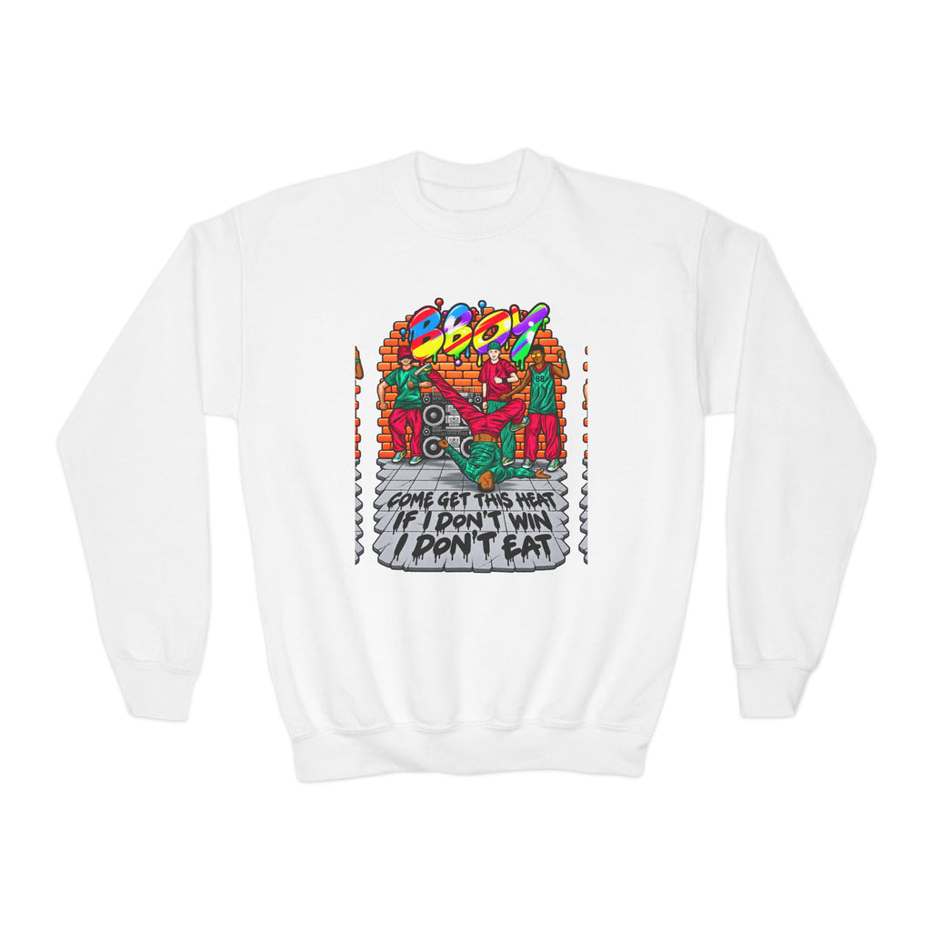 B-Boy: Come Get This Heat Youth Crewneck Sweatshirt | Reminiscent Wear