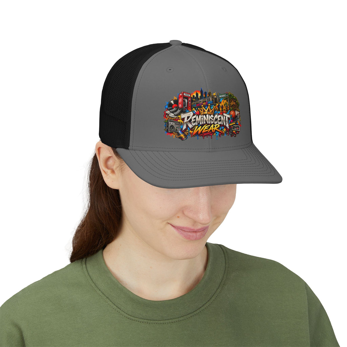 Reminiscent Wear Graphic Trucker Cap