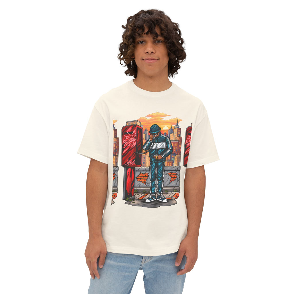 The Payphone Era — Vintage Urban Nostalgia Oversized T‑Shirt