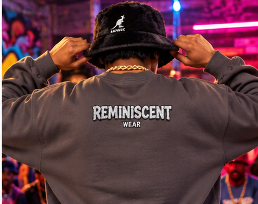 Reminiscent Wear B-Boy Sweatshirt — "Come Get This Heat" Retro Hip-Hop Crewneck