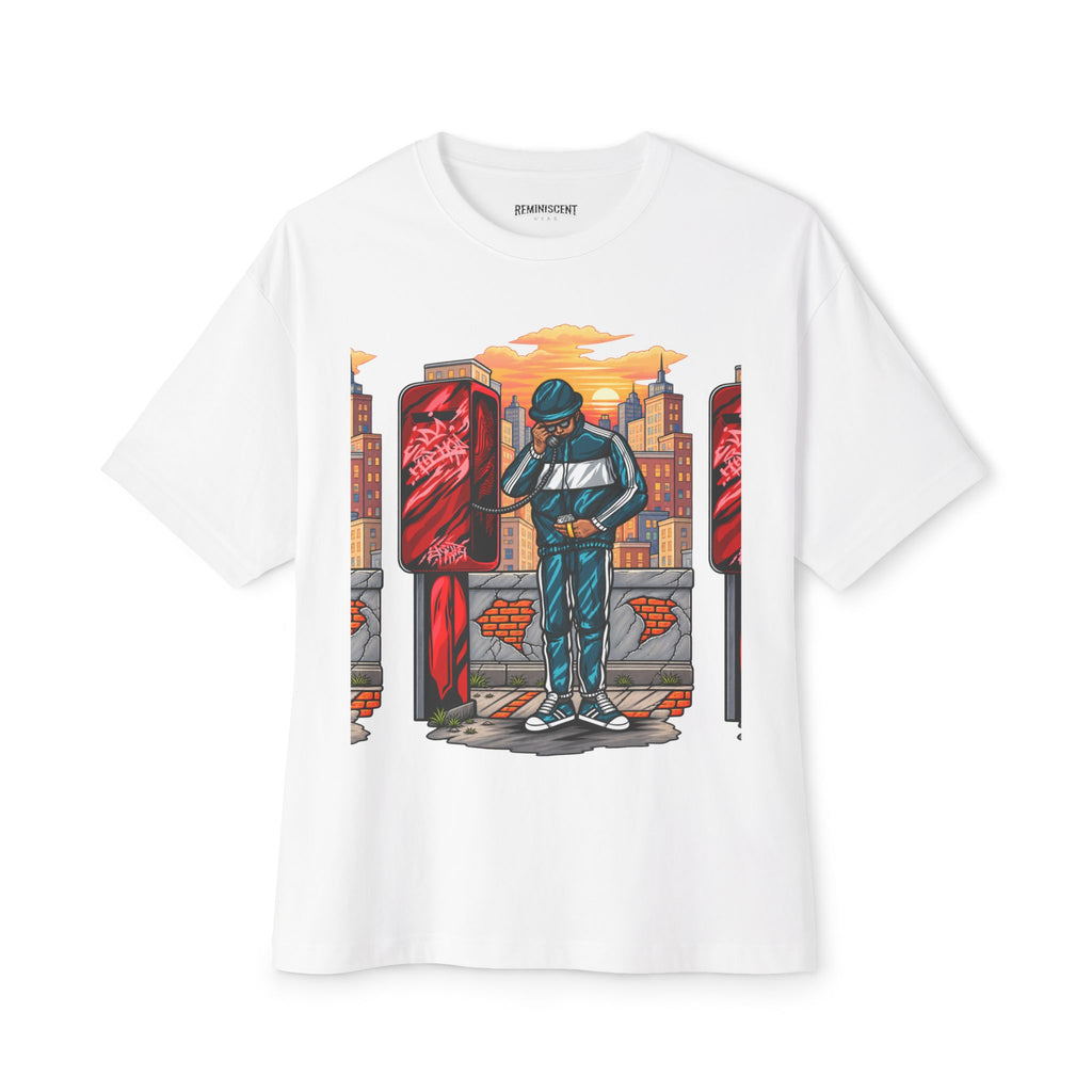 The Payphone Era — Vintage Urban Nostalgia Oversized T‑Shirt
