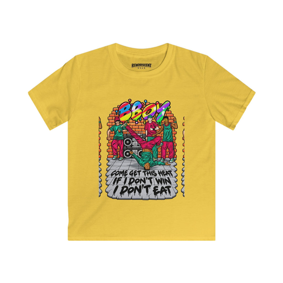 B-Boy: Come Get This Heat | Reminiscent Wear Youth Soft-style Tee