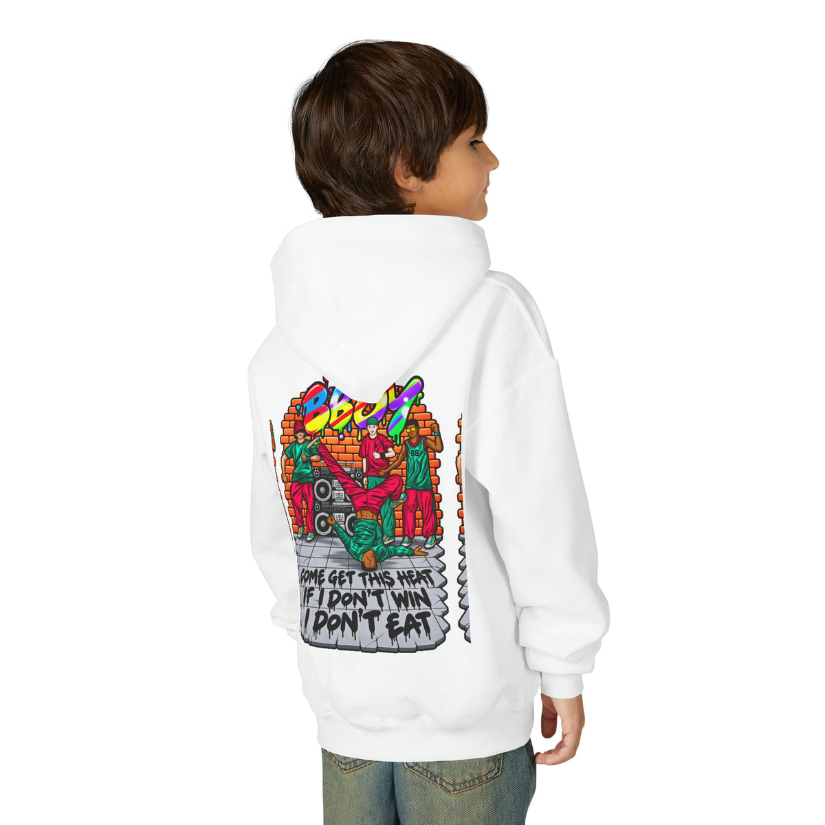 B-Boy: Come Get This Heat Youth Hoodie | Reminiscent Wear