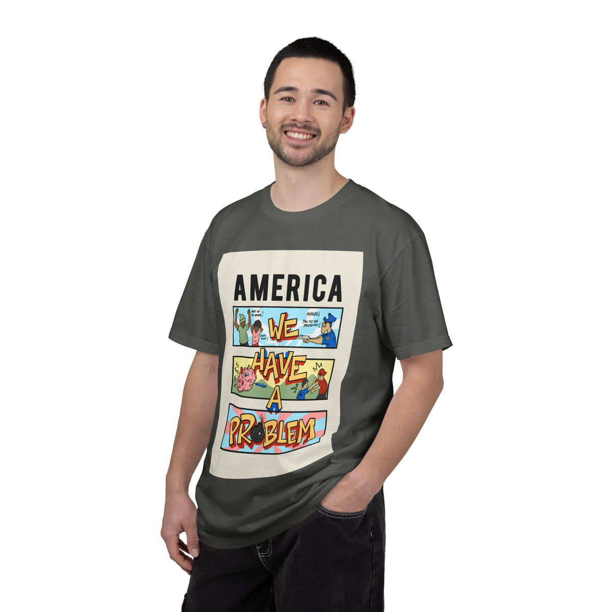 America We Have a Problem T-Shirt - Reminiscent Wear Graphic Tee